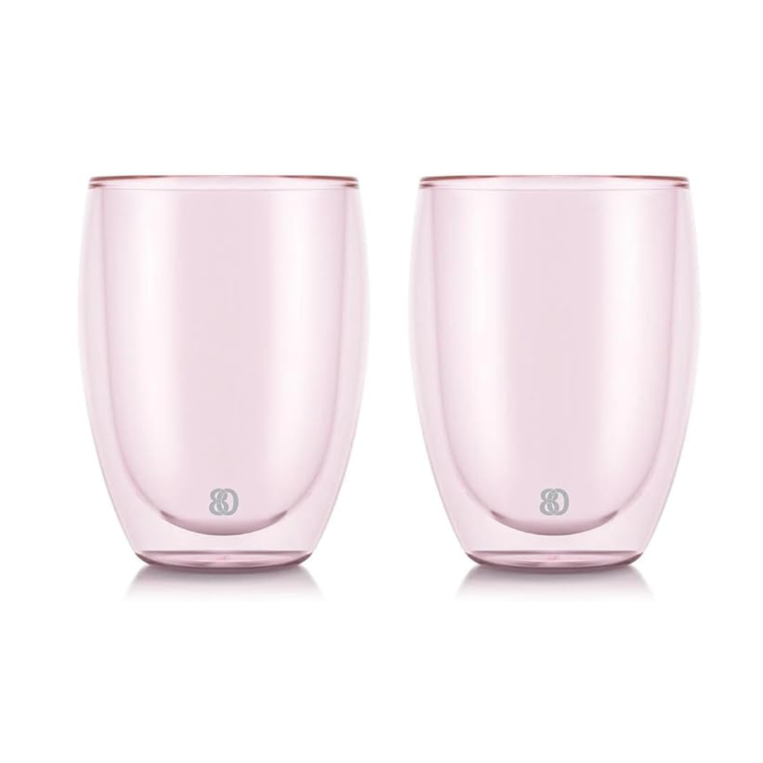 Bodum 4559-570-80 Bodum Glass Cup Tumbler Pavina Double Wall Glass, 11.8 fl oz (350 ml)