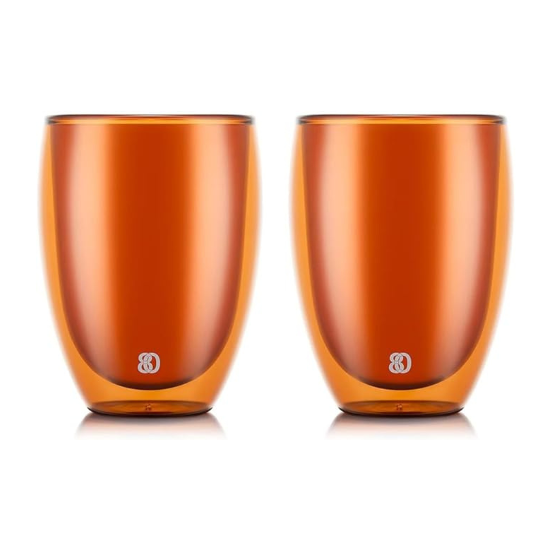 Bodum 4559-570-80 Bodum Glass Cup Tumbler Pavina Double Wall Glass, 11.8 fl oz (350 ml)