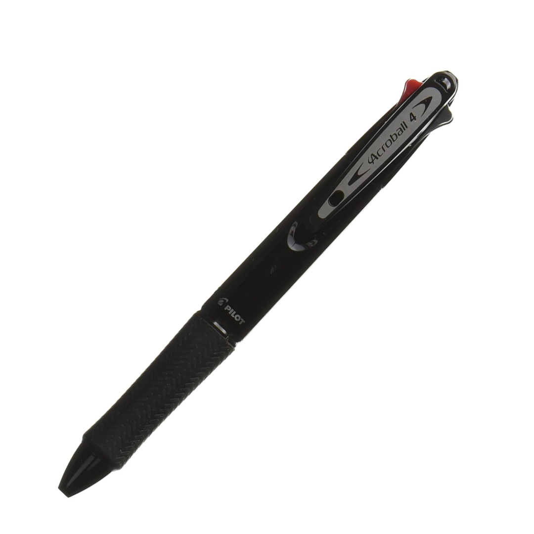 Pilot 4 Colors Ballpoint Pen, Acroball 4 Fine, Black, Red, Blue & Green (BKAB-45F-BK)