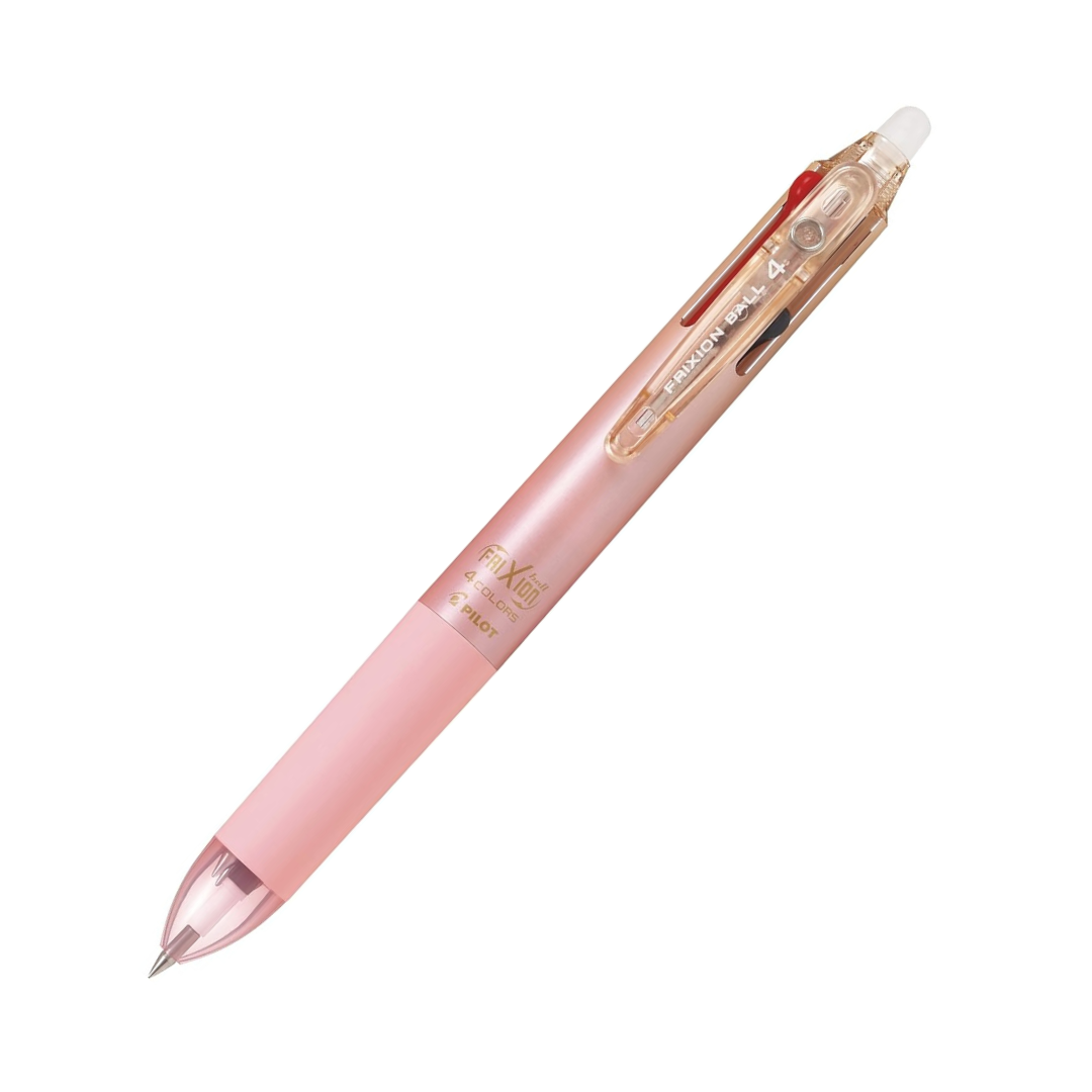 Pilot PLKFB80UF-GRS Gel Ink Erasable 4 Color Ballpoint Pen, Frixion Ball 4, 0.38, Gradient Silver