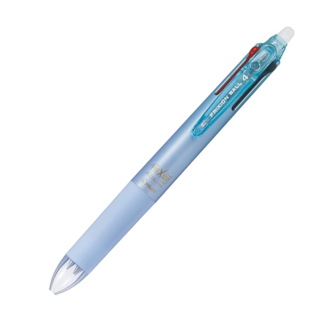 Pilot PLKFB80UF-GRS Gel Ink Erasable 4 Color Ballpoint Pen, Frixion Ball 4, 0.38, Gradient Silver