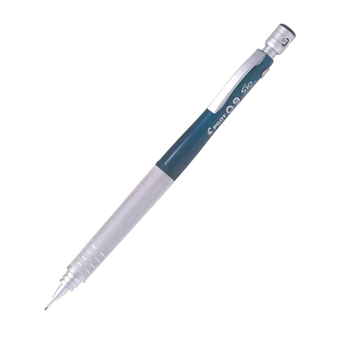 Pilot Mechanical Pencil S10, Transparent Green Body, 0.9mm Lead (HPS-1SR-TG9)