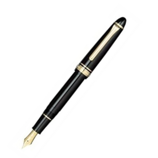 Sailor 1911 Standard Black GT 14K Gold Medium Point Fountain Pen - 11-1219-420