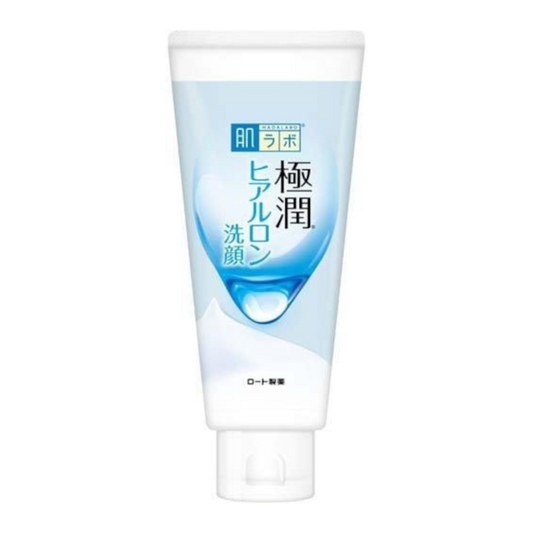 Hada labo Gokujun Hyaluronic Facial Cleansing Foam, Super Hyaluronic Acid & Adsorption Type Hyaluronic Acid, W Blend, 3.5 oz