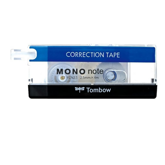 Tombow Pencil Correction Tape 2.5mm MONO Mono Note (Extra Fine 2.5mm Width) Disposable Type 4m 1 Piece CT-YCN2.5