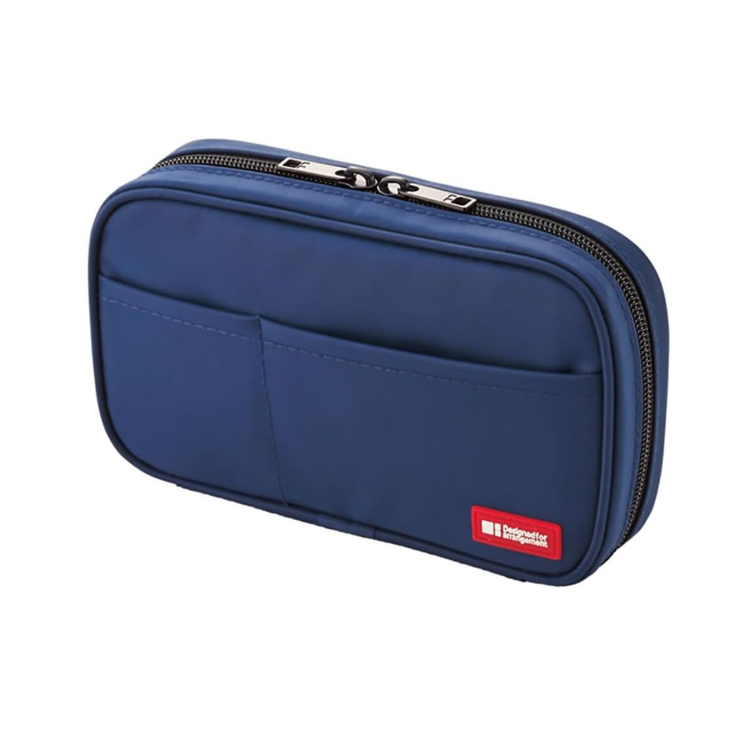 Lihit Lab A7551-11N Pen Case, Book Type, Indigo