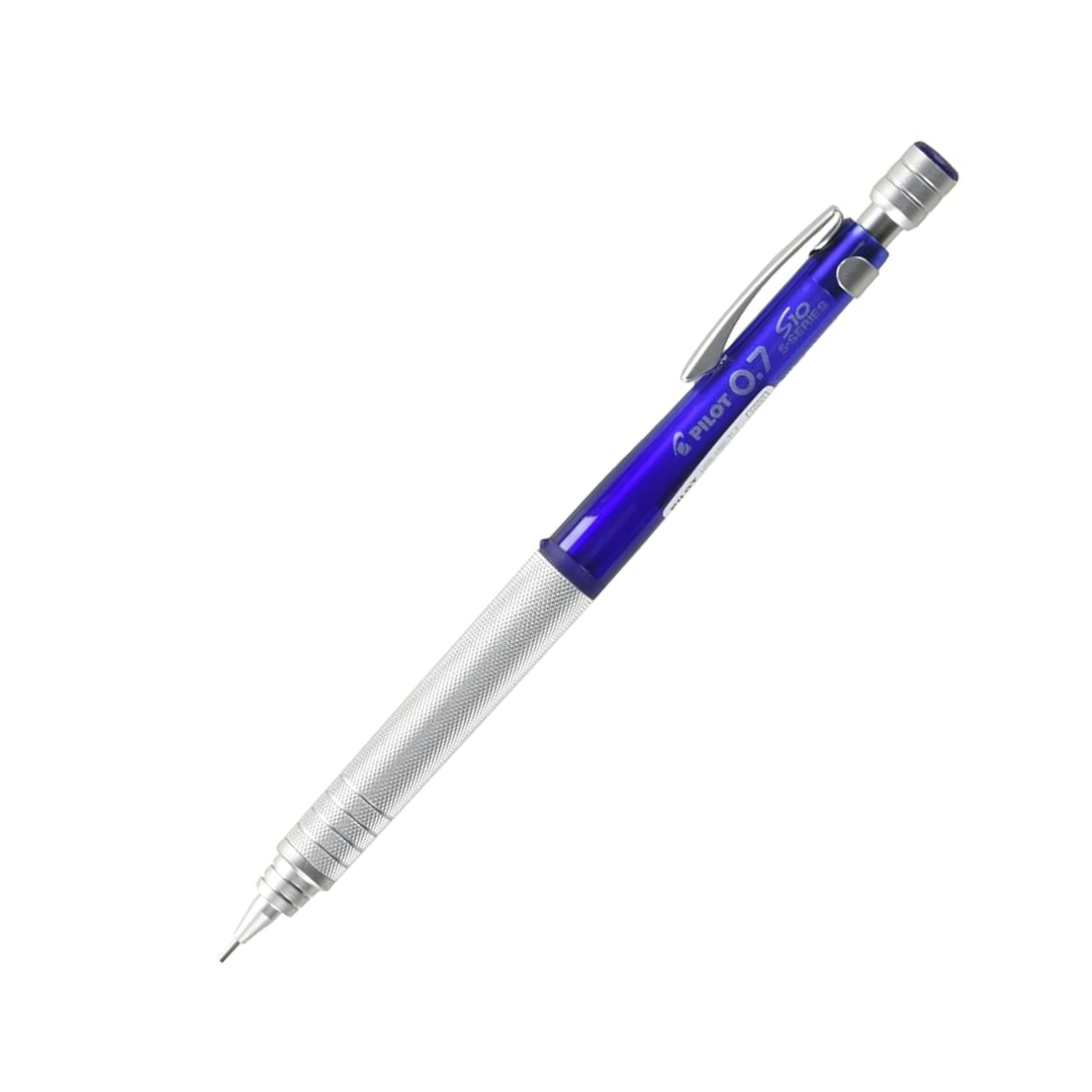 Pilot Mechanical Pencil S10, Transparent Blue Body, 0.7mm Lead (HPS-1SR-TL7)