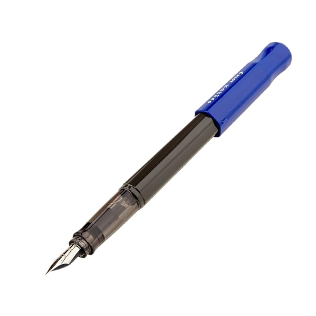 Pilot Kakuno Medium-Nib Fountain Pen, Black Body Blue Cap Body (FKA-1SR-LM)