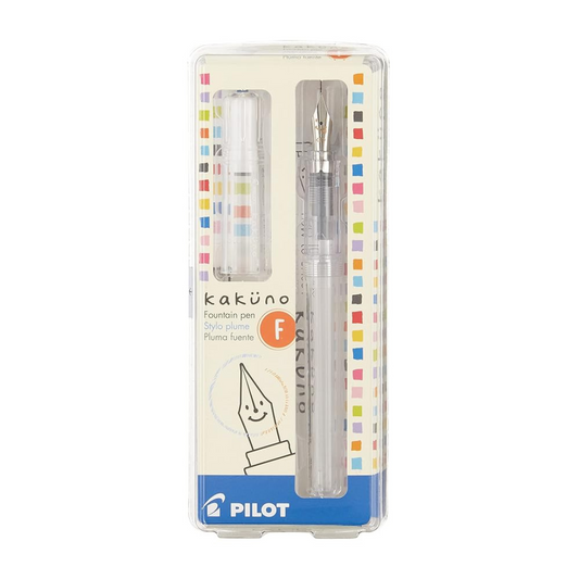 PILOT Kakuno Fountain Pen, Clear Barrel, Fine Nib (10819)
