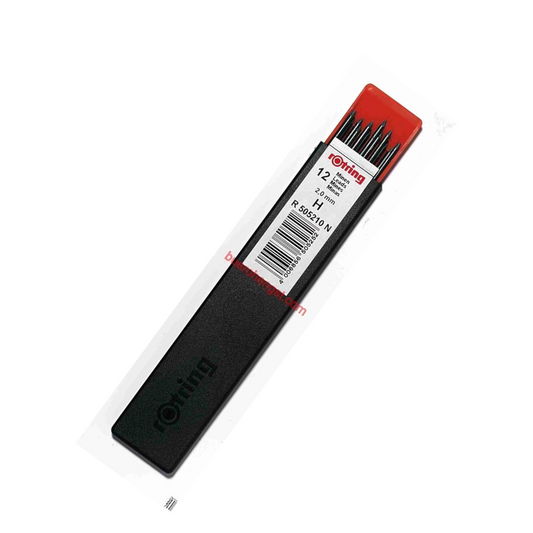 Rotring Replacement Leads for Tikky Mechanical Pencils - 2.0 MM Hard Black (HB)