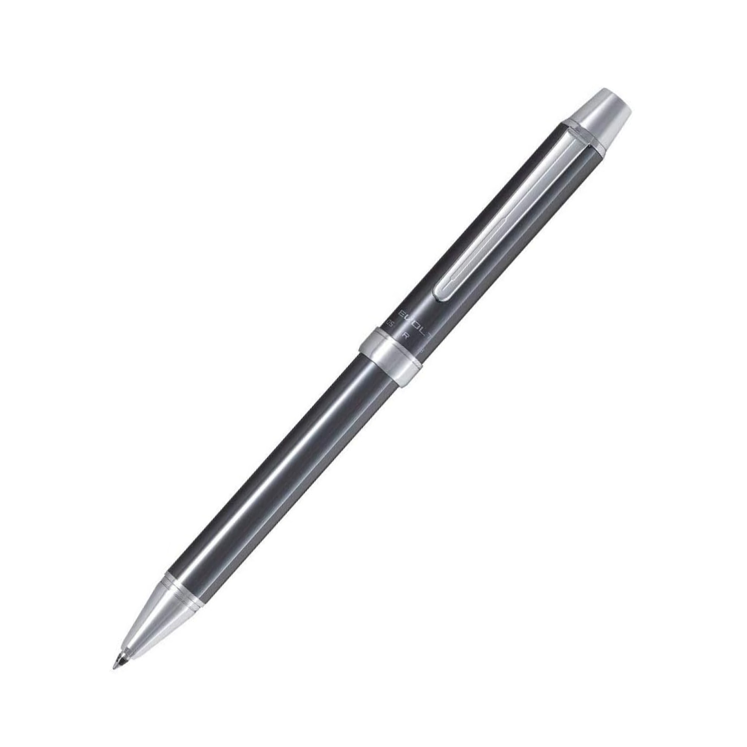Pilot 2 Color 0.7 mm Ballpoint Multi Pen 0.5 mm Mechanical Pencil, Herringbone Gray Body (BTHE-150R-HGY)