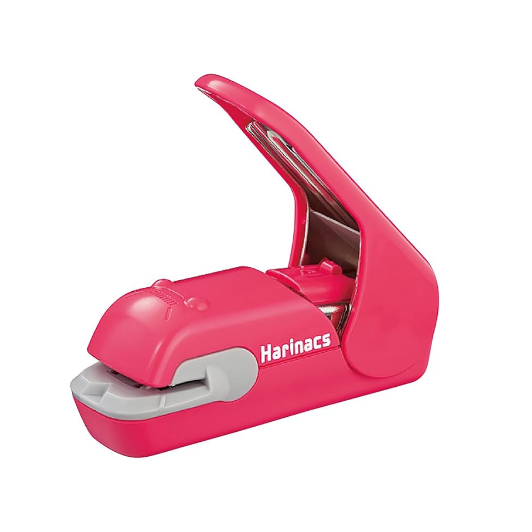 Kokuyo SLN-MPH105P Hachikisu Hole-free Needle-less Stapler, Harinacs Press, Pink