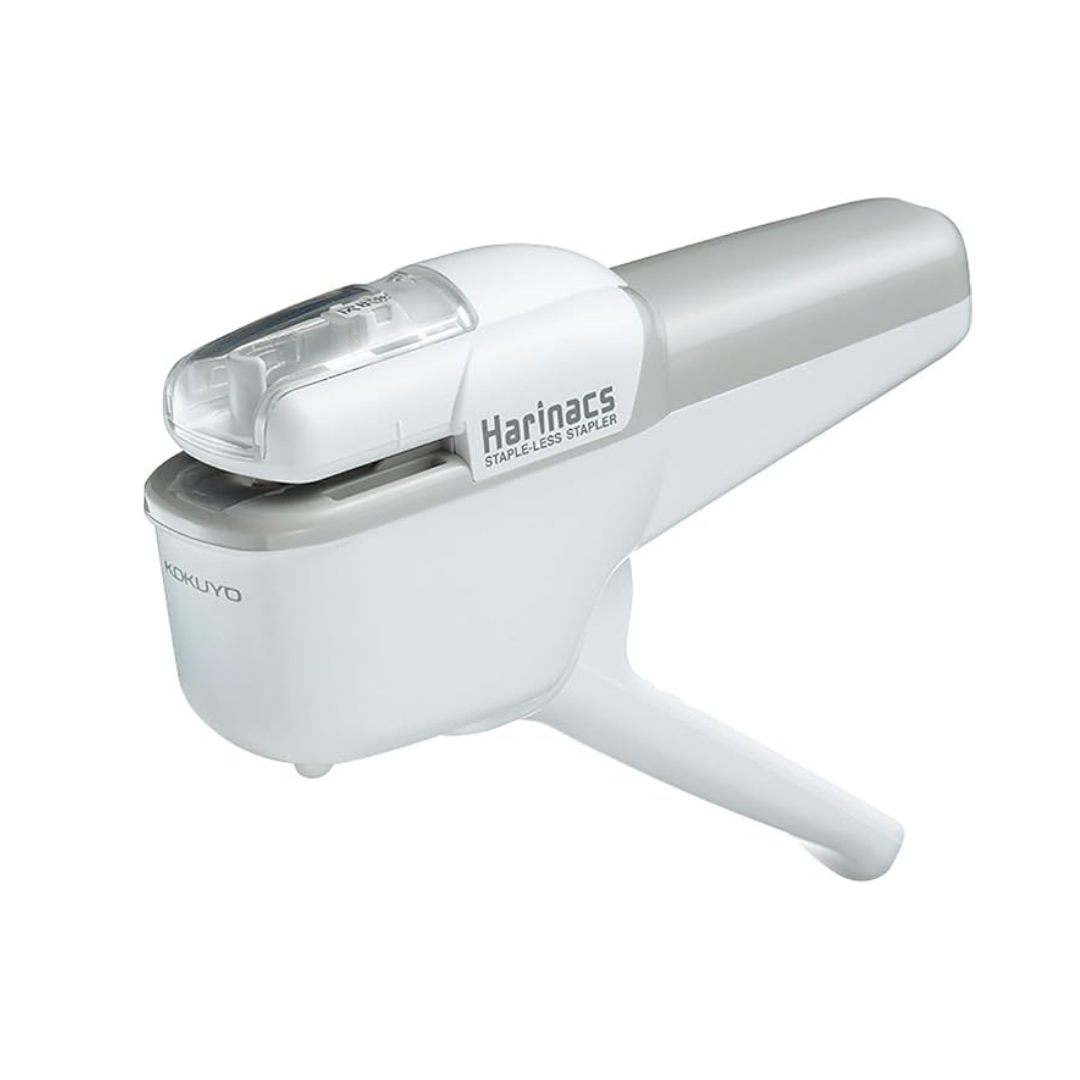 KOKUYO Harinacs Staple-less Stapler, 10-Sheet Capacity, White