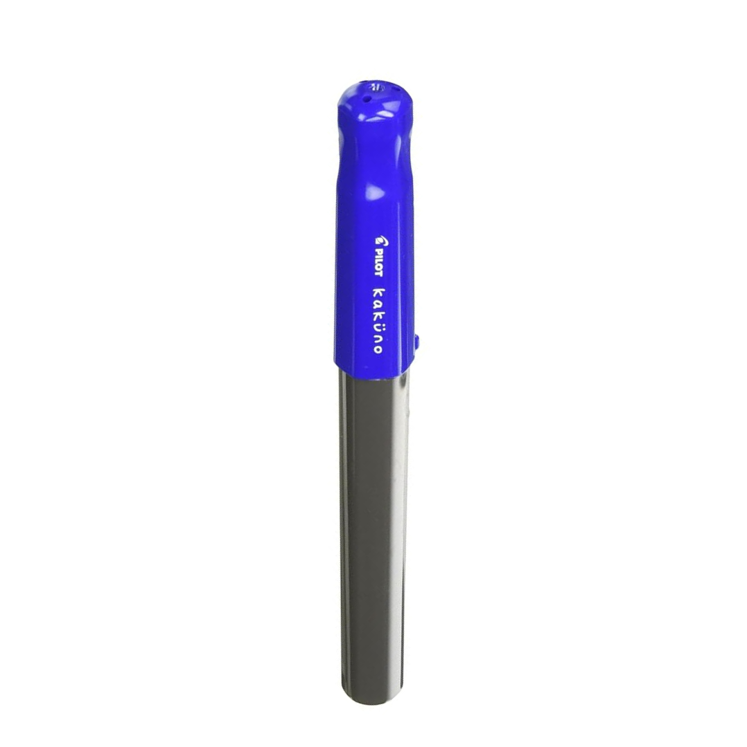 Pilot Kakuno Fine-Nib Fountain Pen, Black Body Blue Cap Body (FKA-1SR-LF)