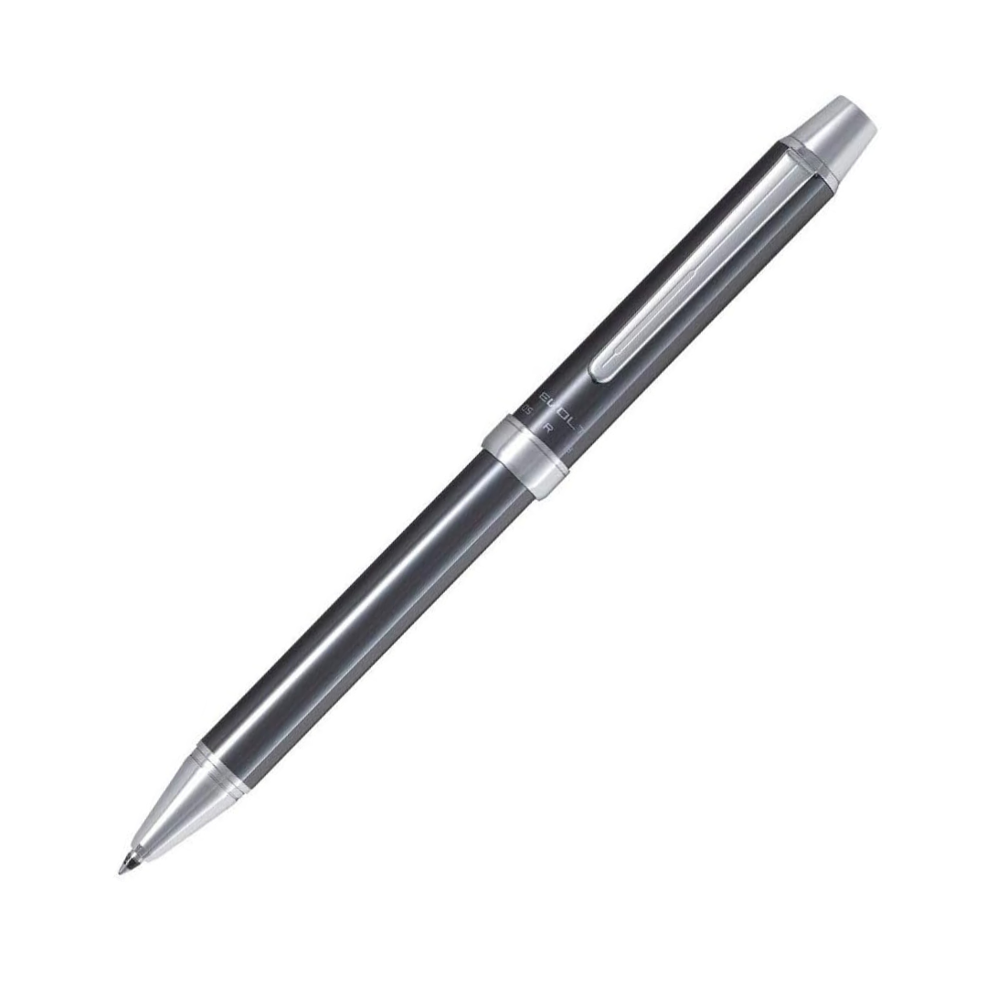 Pilot 2 Color 0.7 mm Ballpoint Multi Pen 0.5 mm Mechanical Pencil, Herringbone Gray Body (BTHE-150R-HGY)