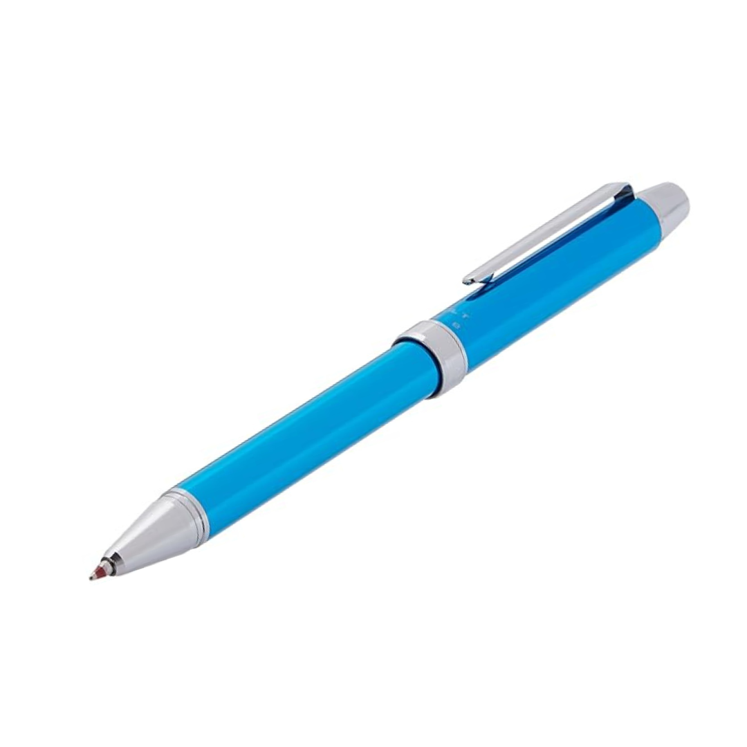 Pilot 2 Color 0.7 mm Ballpoint Multi Pen 0.5 mm Mechanical Pencil, Herringbone Gray Body (BTHE-150R-HGY)