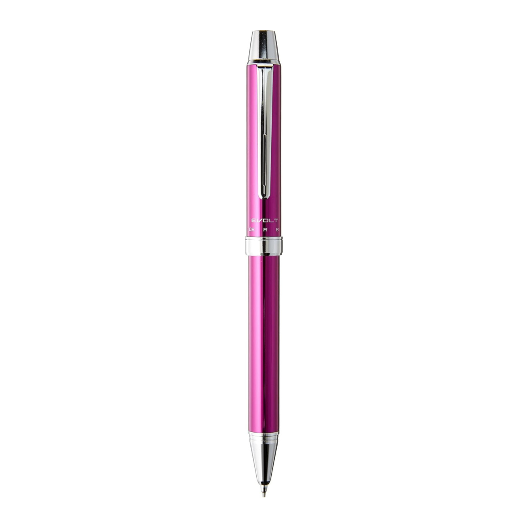 Pilot 2 Color 0.7 mm Ballpoint Multi Pen 0.5 mm Mechanical Pencil, Herringbone Gray Body (BTHE-150R-HGY)