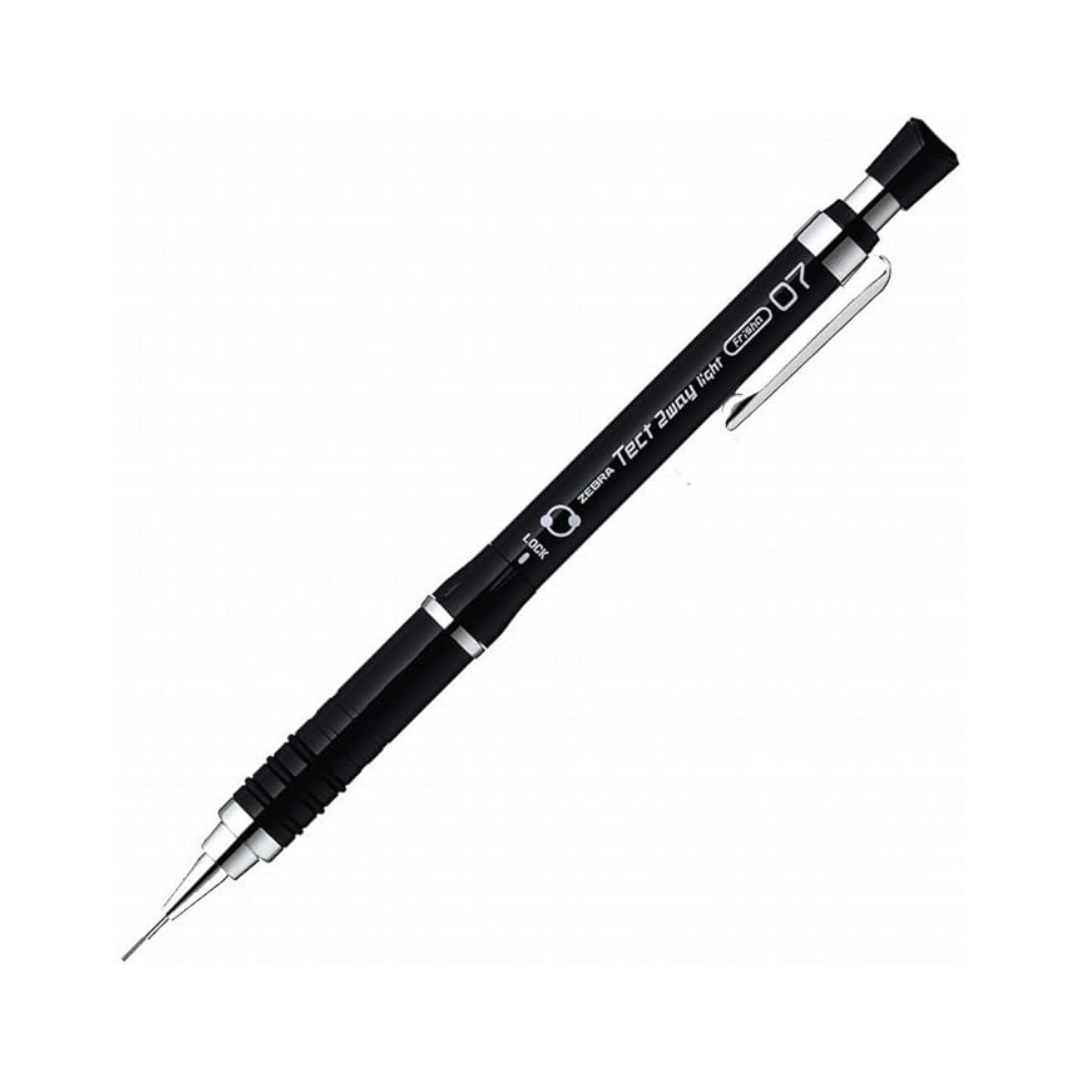 Zebra Mechanical Pencil, Tect 2way Light, 0.7mm, Pure Black (MAB42-PBK)