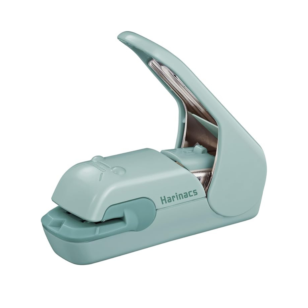 Kokuyo SLN-MPH105B Harinacs Press Stapleless Stapler, No Hole, Blue