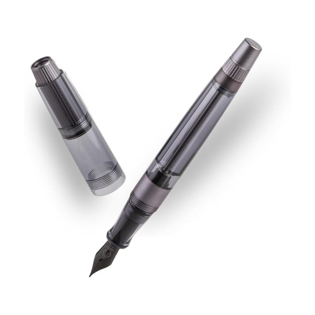 Asvine Natami Vacuum Filled Fountain Pen Titanium & Acrylic