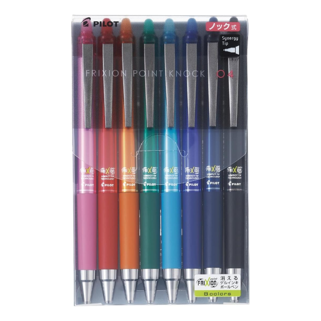 Pilot FriXion Point Knock 04 8 Color Set