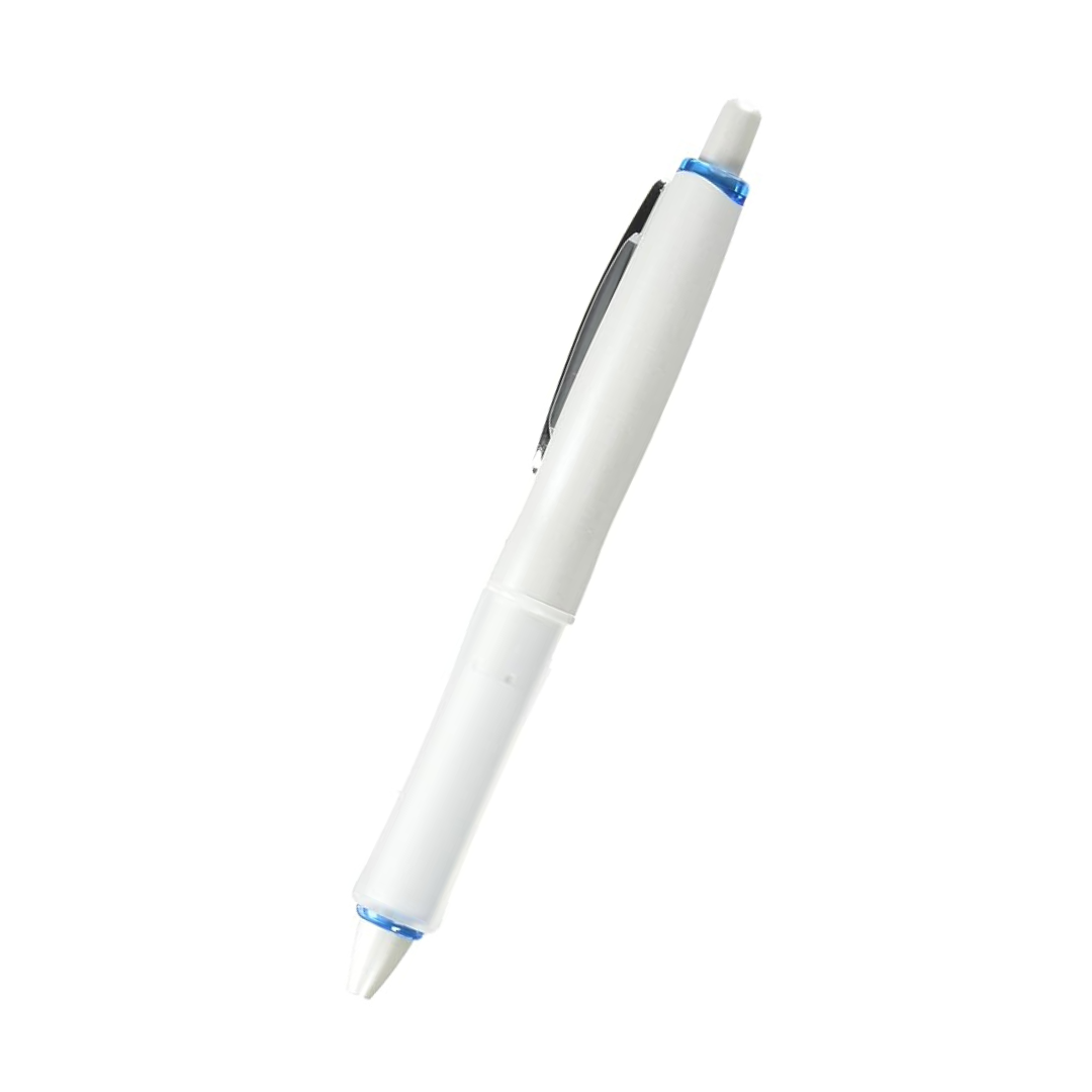 Pilot Dr. Grip Pure White Dual Layer Grip Ballpoint Pen - 0.7 mm - Soft Blue Accent Body (BDGPW80F-SL)
