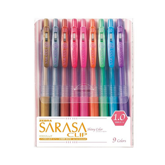 Zebra Sarasa Clip 1.0, 9 Color Set (JJE15-9CA)
