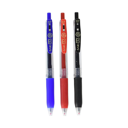 Zebra Sarasa Clip 0.7,3 Color Set (Jjb15-3Ca),Assorted