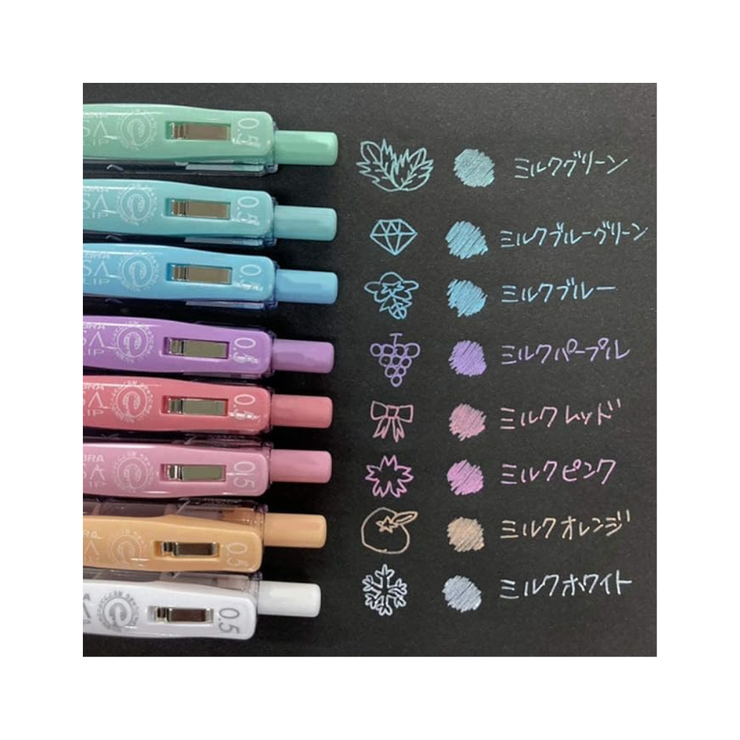 Zebra JJ15-38C-AZ Gel Ballpoint Pen, Sarasa Clip, 0.02 inches (0.5 mm), 38 Colors