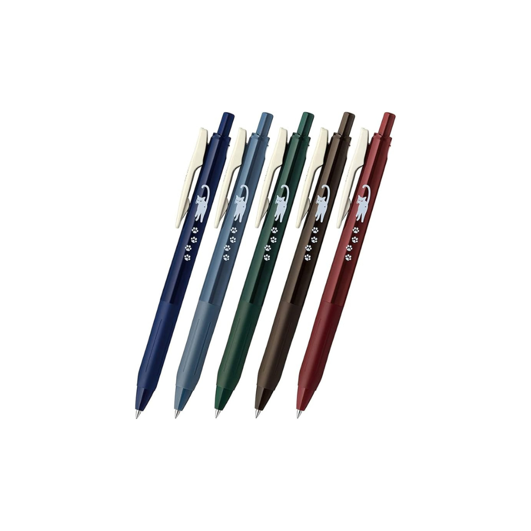 ZEBRA JJ15-5C-VI-CATA Gel Ballpoint Pen Sarasa Clip Vintage Color 0.5mm Cat 5 Color Set A