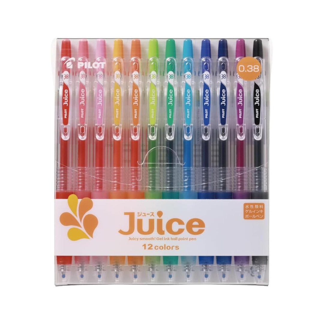 Pilot Juice Gel Ink Ballpoint Pen,0.38 Mm,12 Color Set (Lju120Uf-12C)