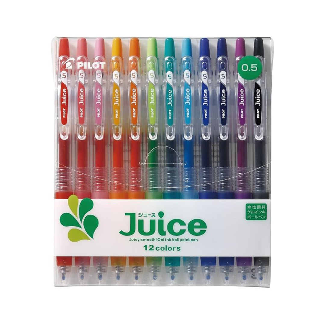 Pilot Juice Gel Ink Ballpoint Pen,0.5Mm,12 Color Set (Lju-120Ef-12C),Red