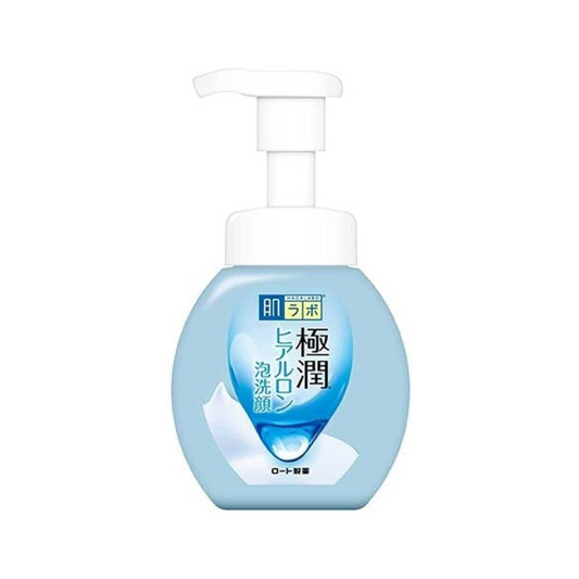 Rohto Hada Labo Gokujun Soft Hyaluronic Foam Facial Cleanser, Super Hyaluronic Acid & Adsorption Type Hyaluronic Acid W Formulation