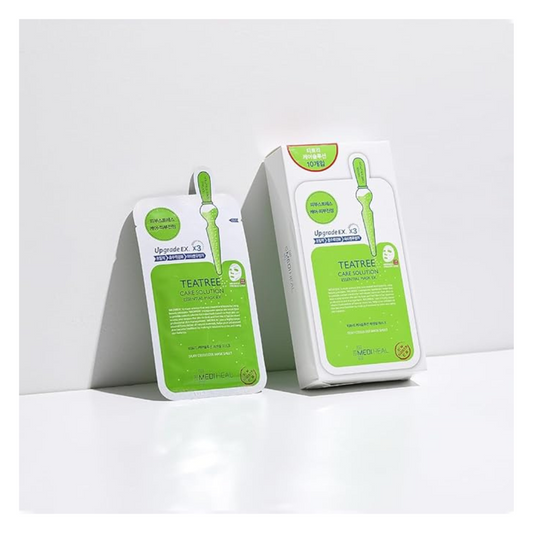 Mediheal Medium Heel Tea Tree Care Solution, Essential Mask Pack of 10