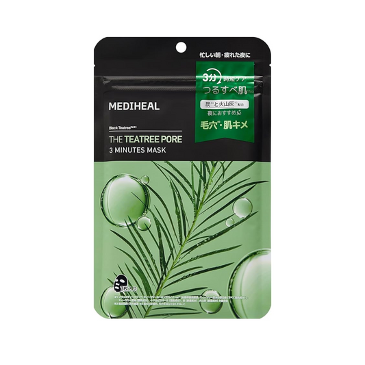 MEDIHEAL: 3 Minute Masks (The Tea Tree Pore), 7 Pieces, 3 Minutes Mask, 7 Pieces
