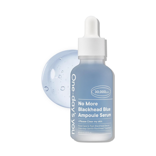 One-day's You No More Blackhead Blue Ampoule Serum (1.1 fl oz (30 ml) Moisturizing, Pores, Horny, Korean Cosmetics, Blue Ampoule Serum