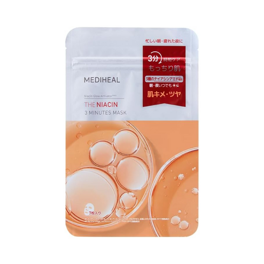 Mediheal The 3 Minutes Mask, 7 Masks, 4.5 fl oz (135 ml), The 3 Minutes Mask 7P (NIACIN 1SET)