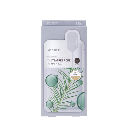 Mediheal The Tea Tree Pore Ampoule Mask JEX 3 Pieces Binchotan Black Sheet