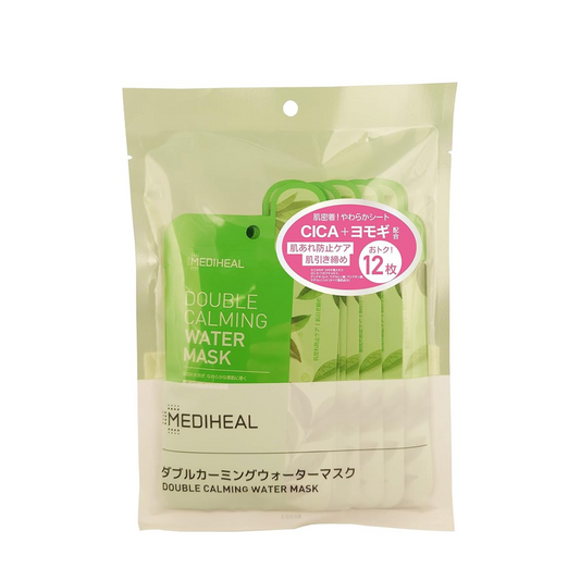 Mediheal Double Calming Water Mask, 12 Pieces, Anti-Crash Care, Skin Tightening