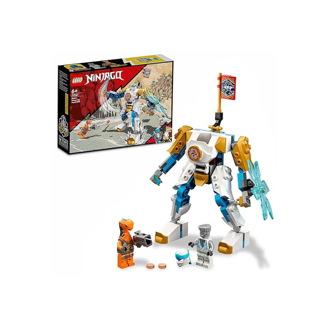 LEGO 71761 Ninjago Zanes Power-Up Mech EVO, Toy from 6 Years with Ninja Action Figure and Snake