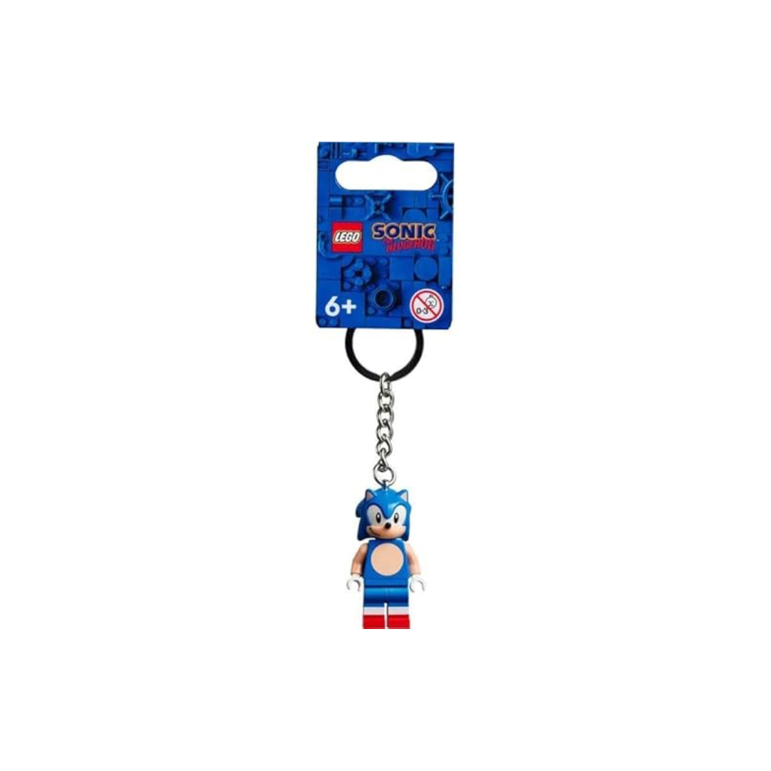LEGO Key Chain Sonic the Hedgehog Minifigure Keyring Keychain Blue 6-854239, blue