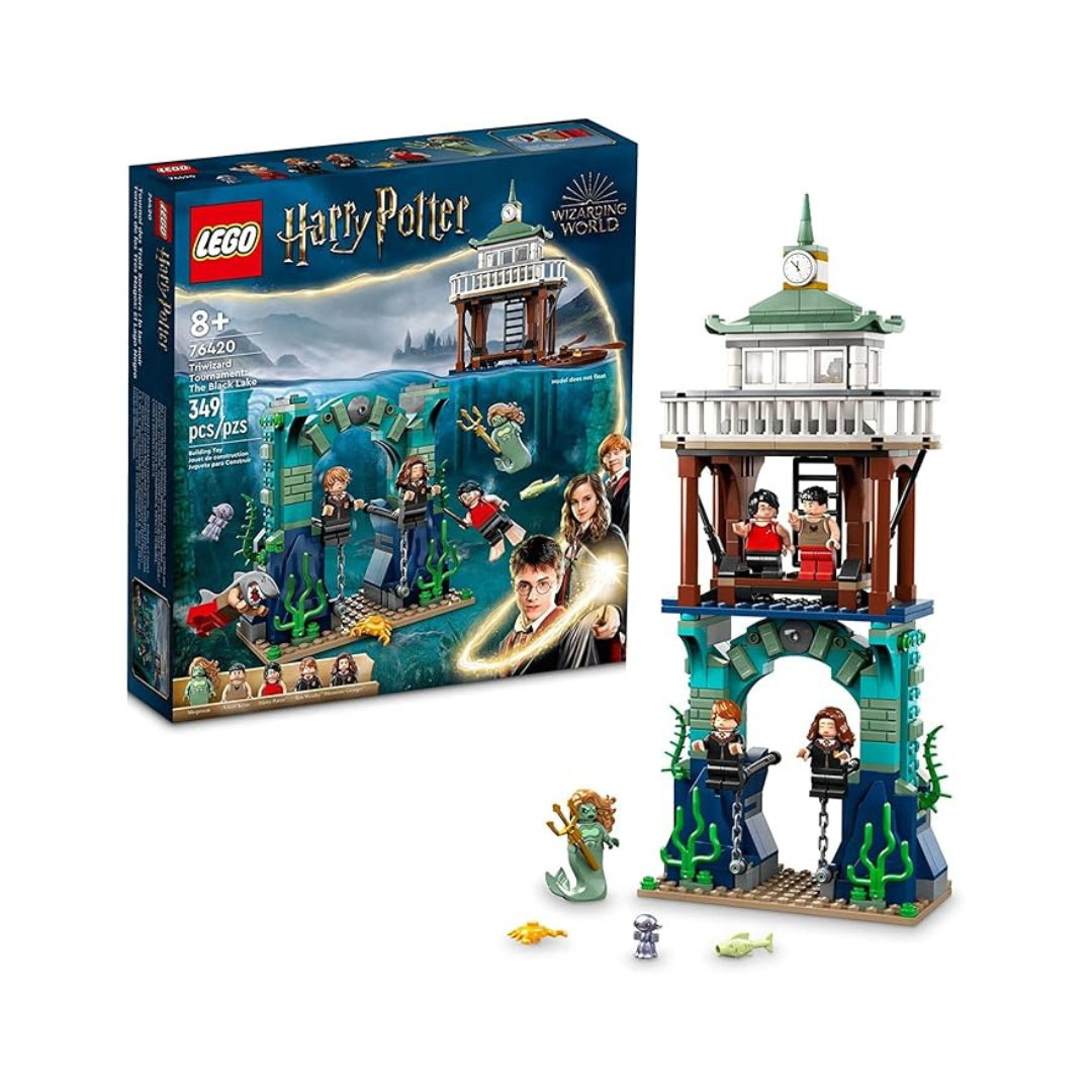 LEGO Jaiman Toys LEGO Harry Potter Triwizard Tournament: The Black Lake 76420,Goblet of Fire Building Toy Playset for Kids,Boys&Girls with Boat Model&5 Minifigures, 349 Pcs