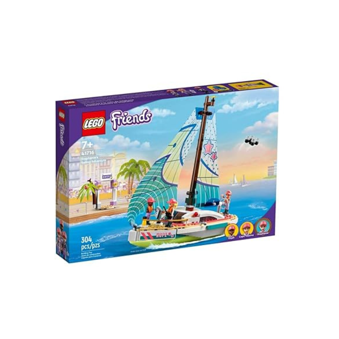 LEGO Friends 41716 Stephanie's Sailboat Adventure, Toy Blocks, Gift, Boating, Pretend Play, Girls, Ages 7 and Up