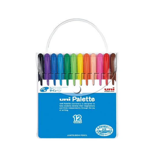 Uni Mitsubishi Pencil Water-Based Pen Uni Palette 12 Colors PW50312CPLT