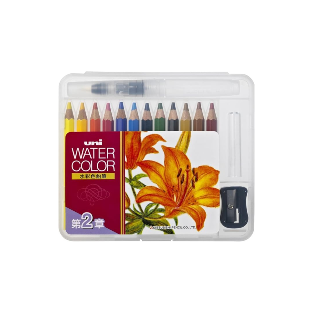 Uni Mitsubishi Pencil Watercolor Pencil Uni Watercolor Compact 12 Colors Chapter 2 UWCNCS12C2