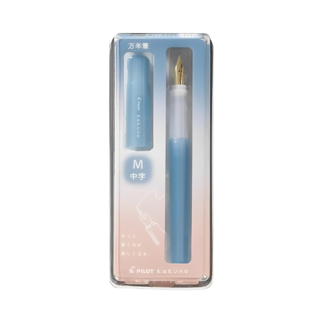 PILOT Pilot Fountain Pen, Kakuno, Soothing Color Series (Light Blue, Medium Point)