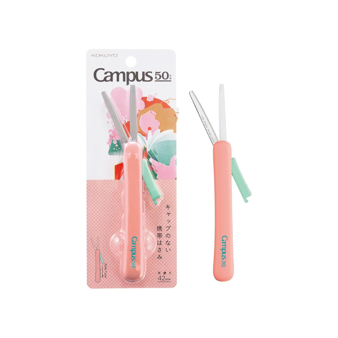 Kokuyo HASA-P320LB Saxa Poche Portable Scissors, Compact, Glueless Blade, Aqua