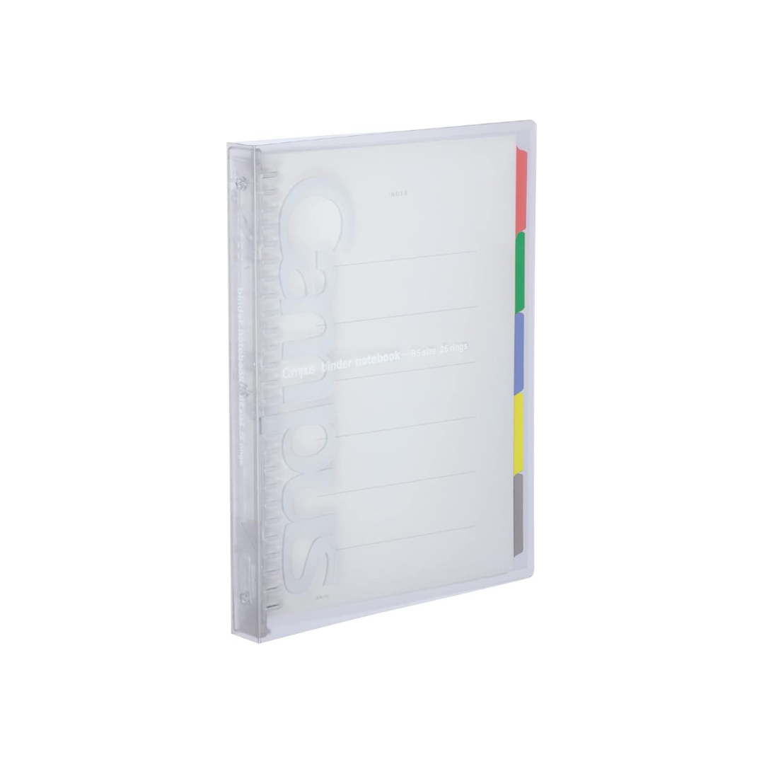 KOKUYO RU-P333NT Loose Leaf Binder, Campus B5, 26 Holes, Up to 100 Sheets, Transparent, Slide-Style Binder