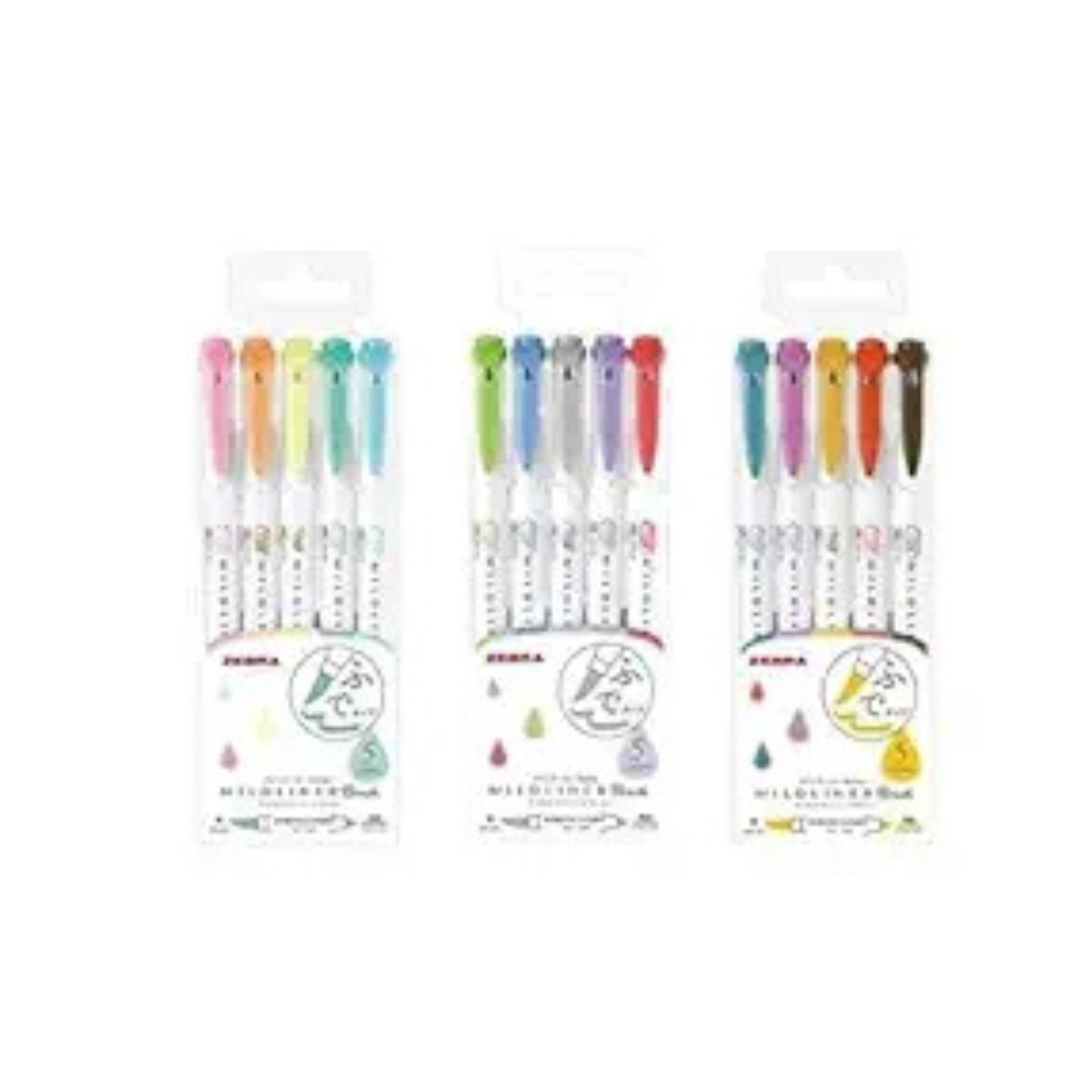 Zebra Mildliner Brush pen set, 15 Pastel Color set