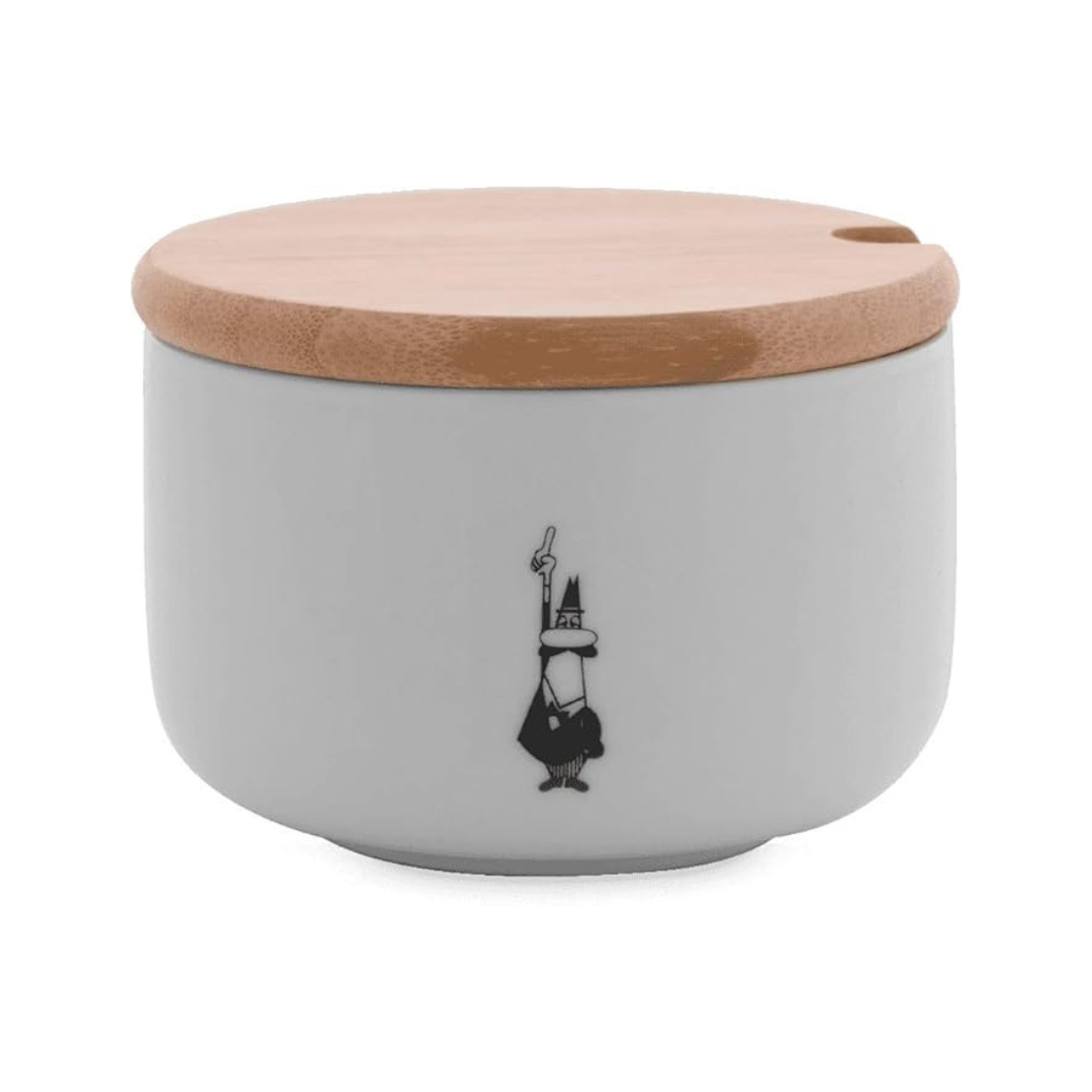 Bialetti Sugar Bowl with Bamboo Lid, Porcelain Y0TZ102